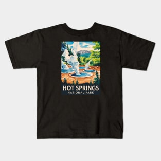 Hot Springs National Park Watercolor Travel Art Poster Kids T-Shirt